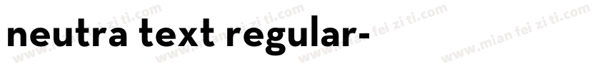 neutra text regular字体转换